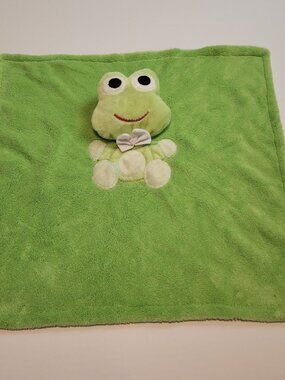 Babygear Baby Gear plush lovey security blanket green frog